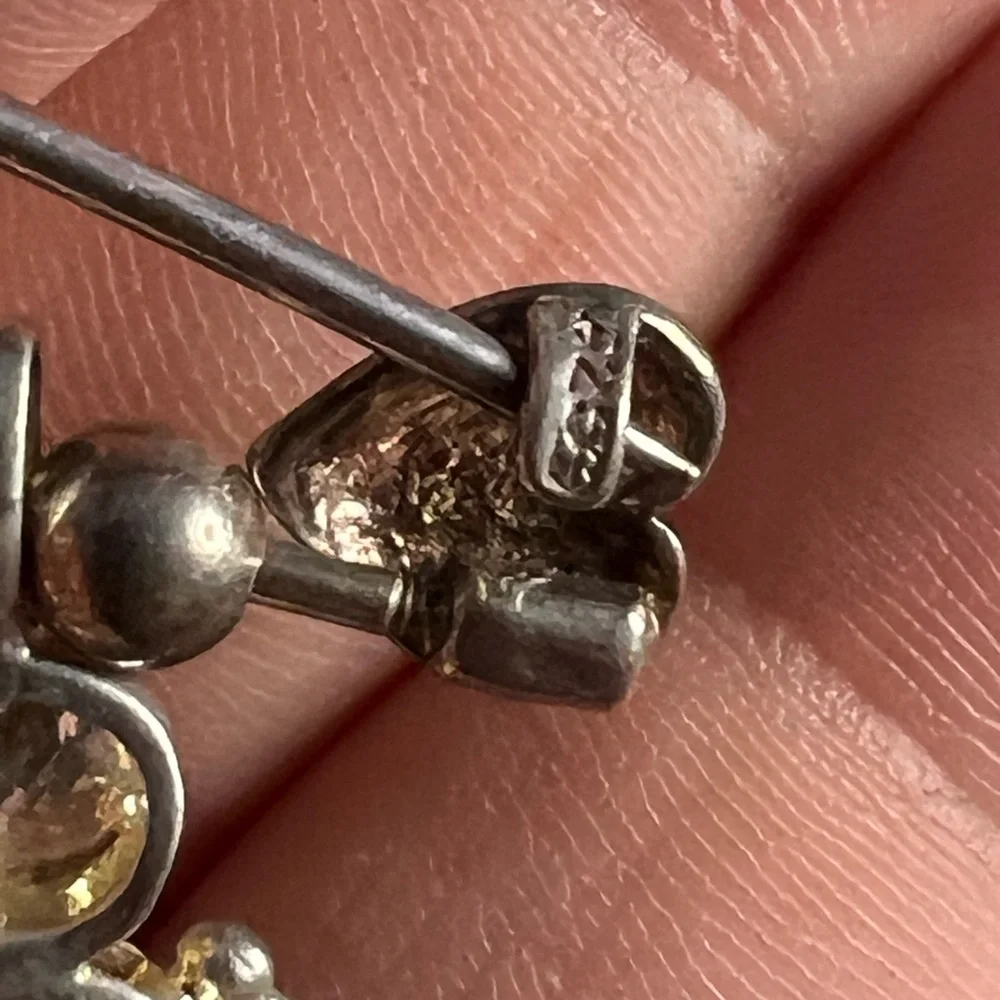 Vintage Sterling Silver 925 2 Children on Heart Safety Pin Brooch Boy Girl Boy - Picture 3 of 4
